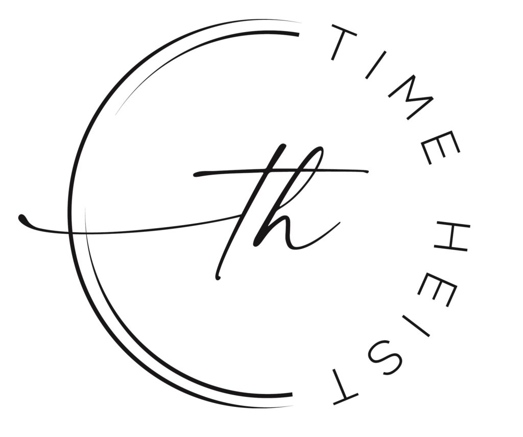 TIME HEIST white bg black logo