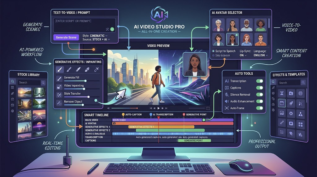 AI tools for video editing and AI-powered video creation