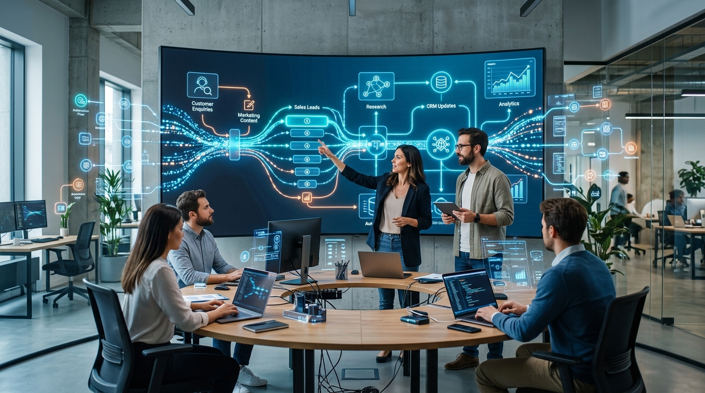 Startup automation workflow system built using free AI tools online